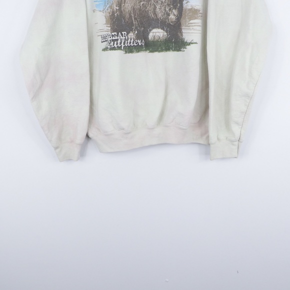 90s Mens XL Big Bear Nature Acid Wash Sweatshirt - Picture 3 of 9